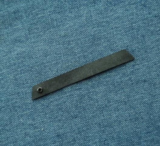 custom debossed logo leather label