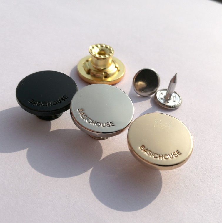 Alloy Metal Plating Denim Button