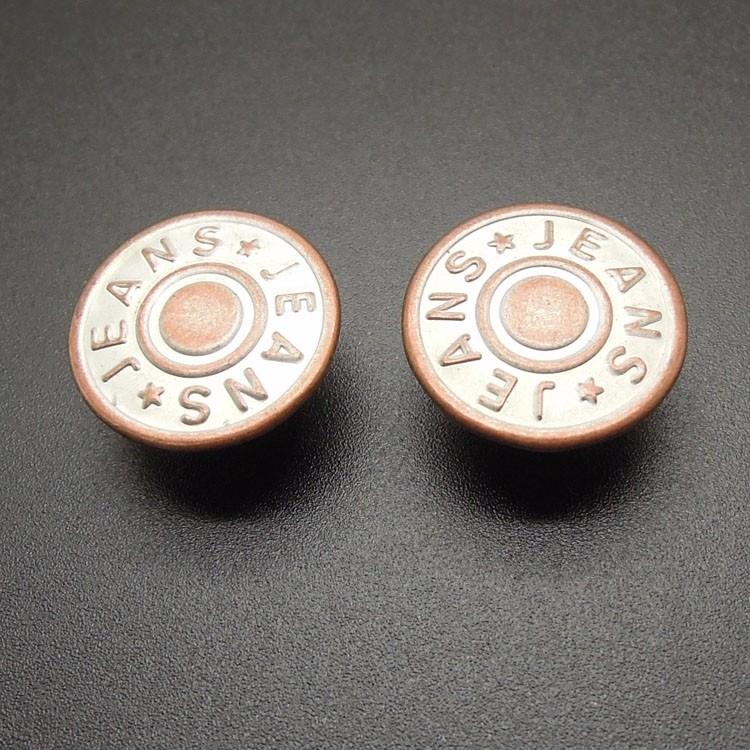 Custom Embossed Logo Antique Metal Tack Button