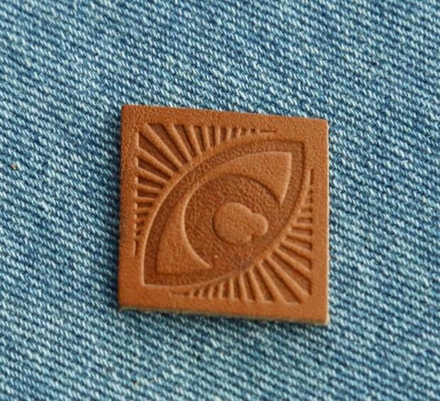 Customized Clothing Leather Label For Men's Jackets/Jeans
