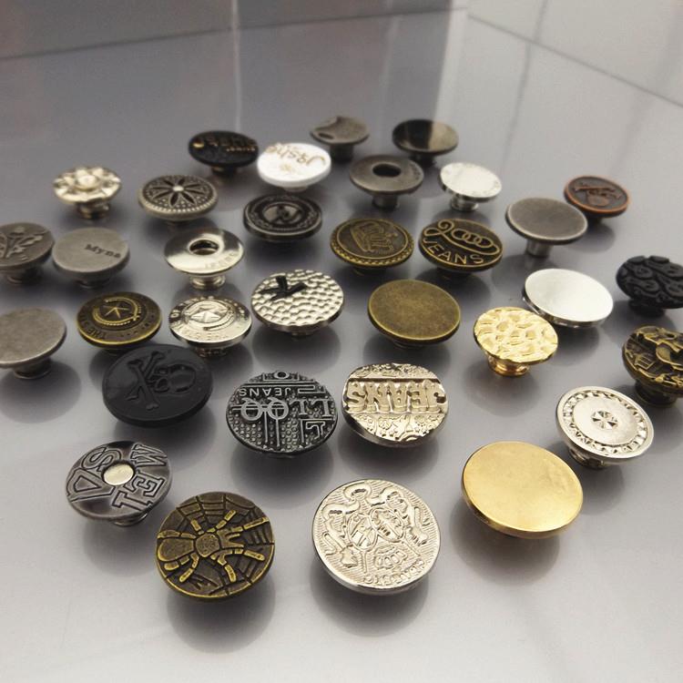 Custom Metal Tack Button For Jeans