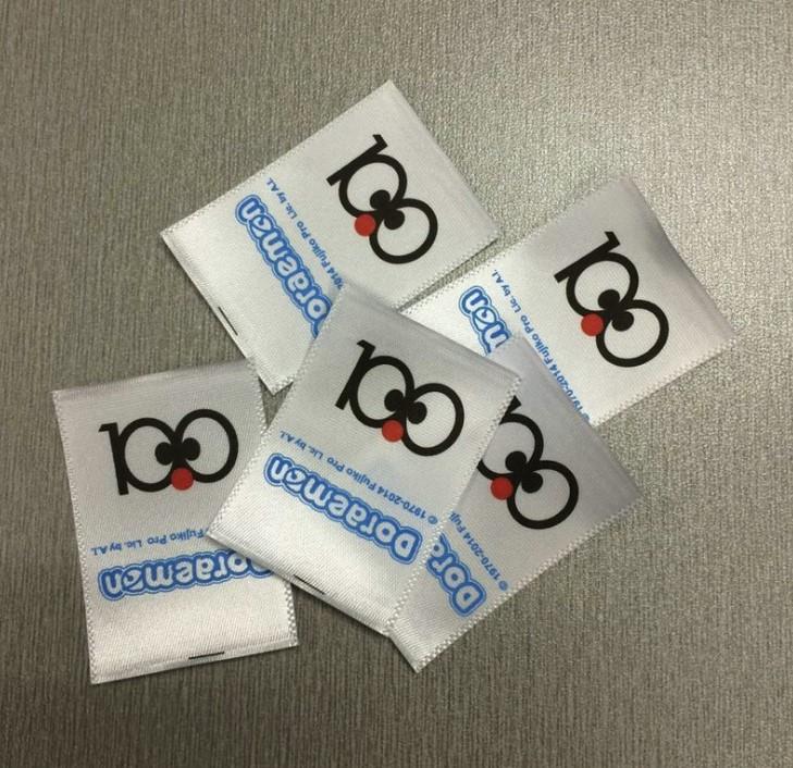 Hot Sale washable custom printed satin garment main label