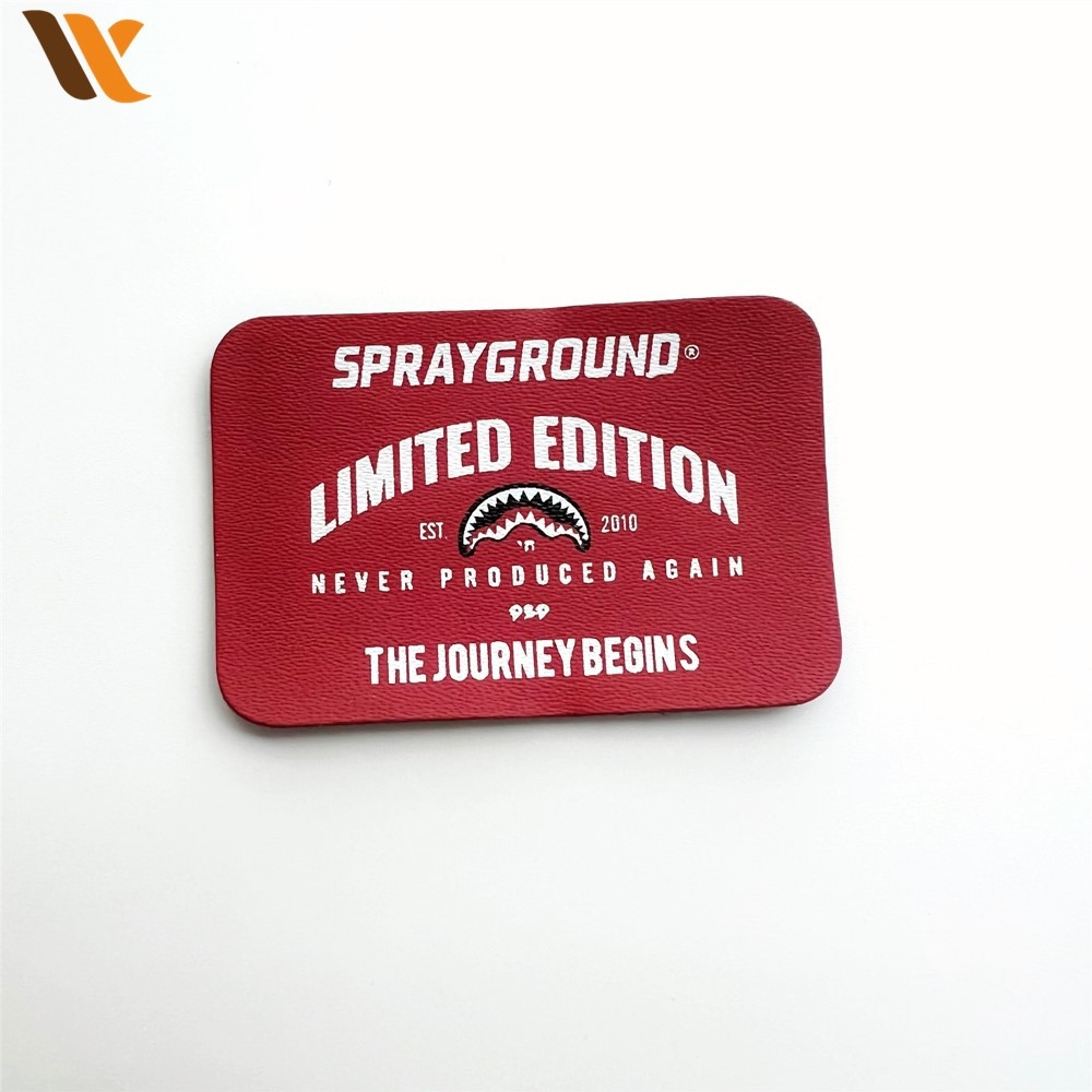 Custom Printed Fake Leather PU Leather Labels