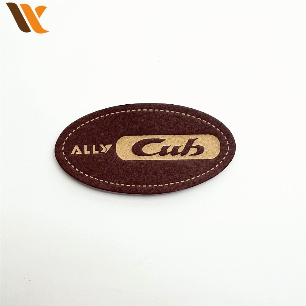 Factory Custom Premium Oval Leather Labels 2