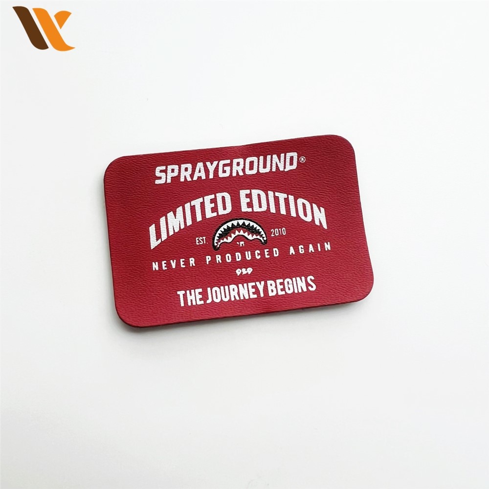 Custom Printed Fake Leather PU Leather Labels 2