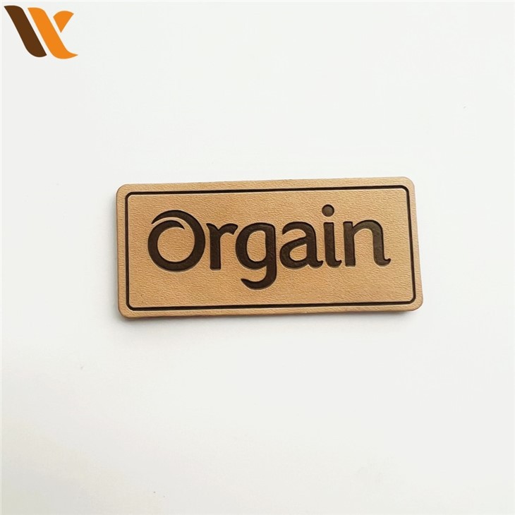 Custom Stunning Yellow Leather Labels 2