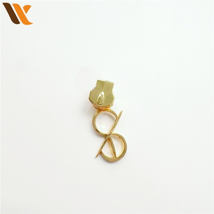 Fashionable 8 Shape Golden Zipper Pullers